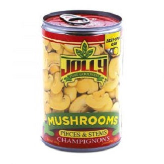 JOLLY MUSHROOMS PIECES & STEMS CHAMPIGNONS 284G Easy Open Can