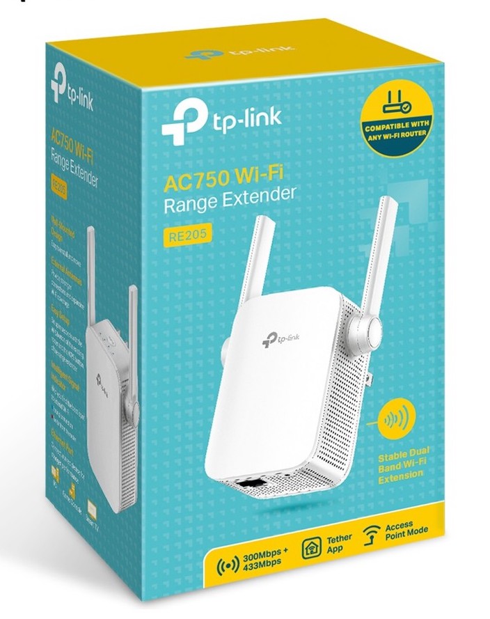 TPLink RE205 AC750 Dual Band wireless Range Extender