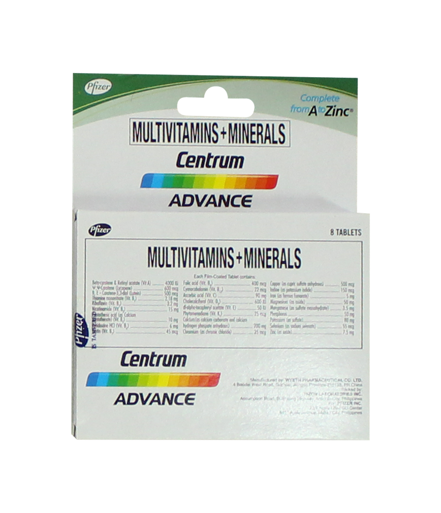 Centrum Advance 8 Tablets Multivitamins Minerals Complete from A to Zinc