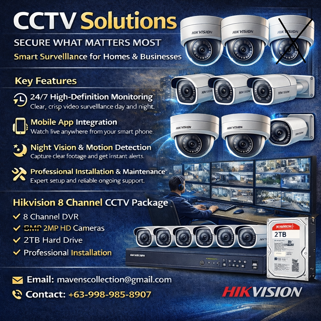 CCTV 8 Channel Analog 2MP 2TB HDD Security Solutions