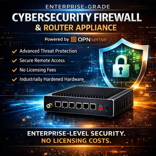 Enterprise-Grade Cybersecurity Firewall & Router (Powered by OPNsense)