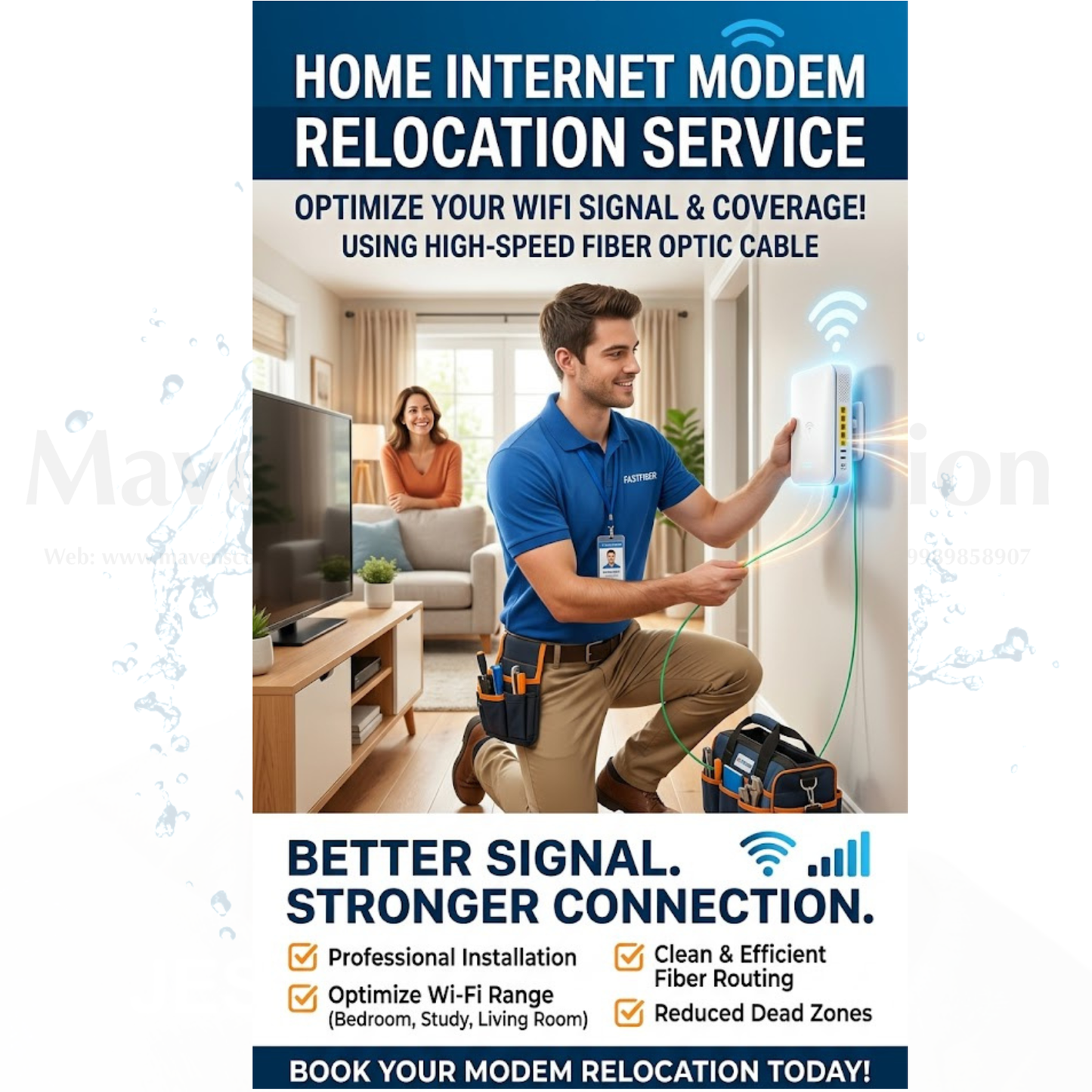 Internet Fiber Modem at Home Relocation Services