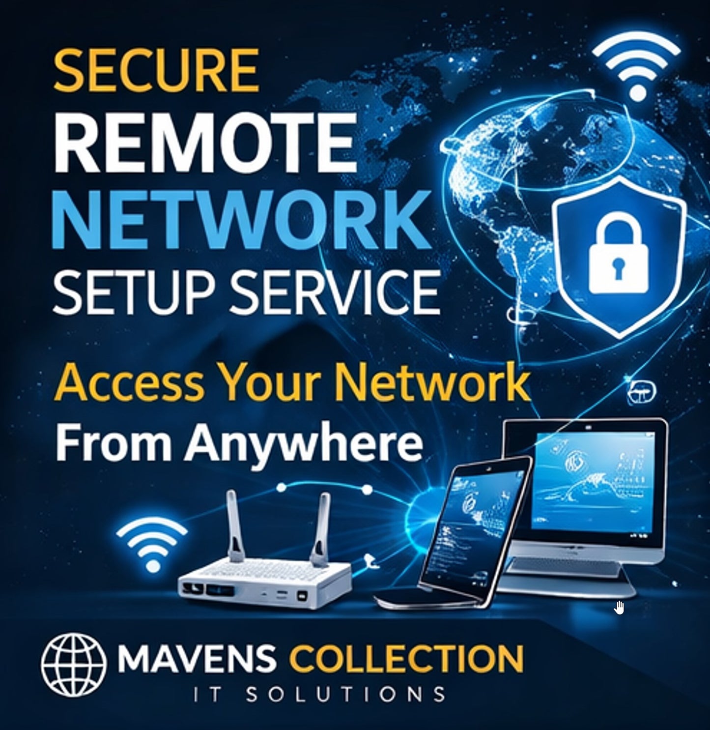 VPN Virtual Private Network - Secure Remote Network Setup Service