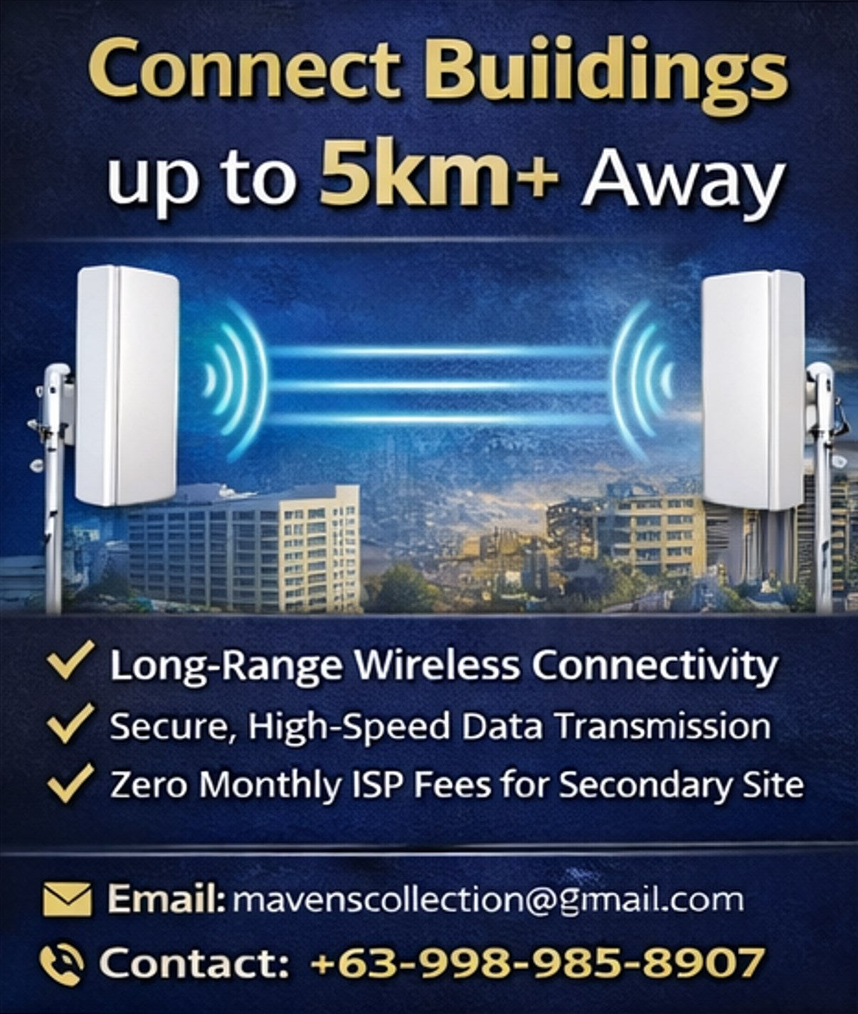 Wireless Outdoor Point-to-Point Internet Solution