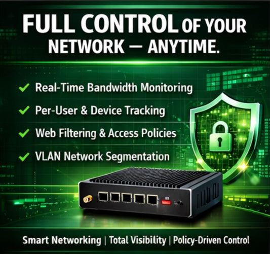 Enterprise-Grade Cybersecurity Firewall & Router (Powered by OPNsense)