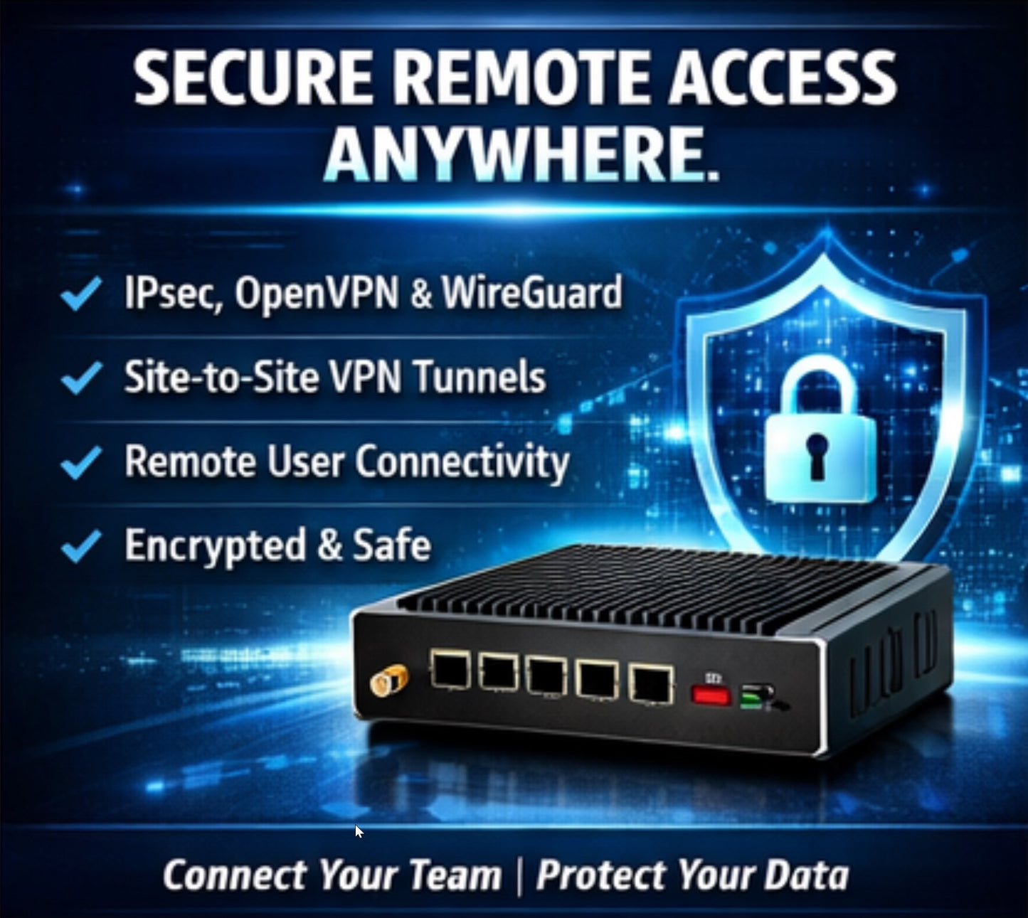 Enterprise-Grade Cybersecurity Firewall & Router (Powered by OPNsense)