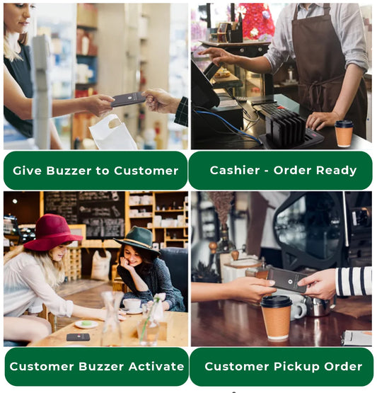 Wireless Order Pickup Ready Pager/Buzzer  Solution