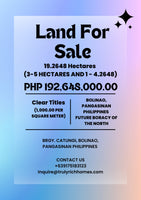 LAND FOR SALE: BOLINAO PROPERTY Clear Titles 19.2648 Hectares