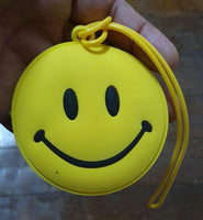 Smiley Luggage Bag Tag 3 Inches Yellow Synthetic Rubber 1 pc