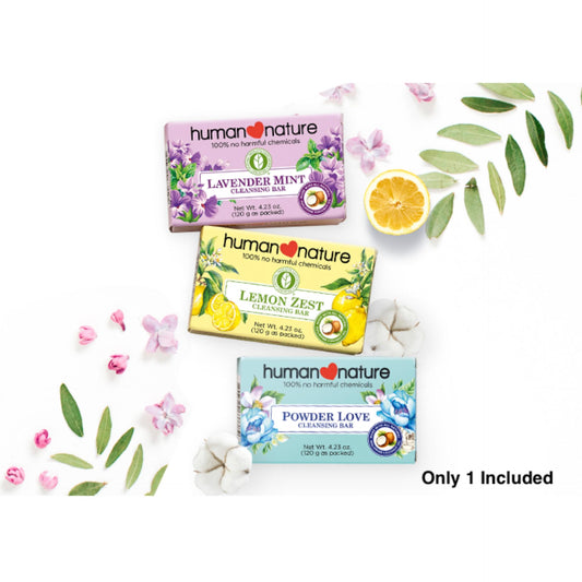 Human Heart Nature 120g Scented Cleansing Bar Soap LEMON ZEST Body Care Cleansing 120g
