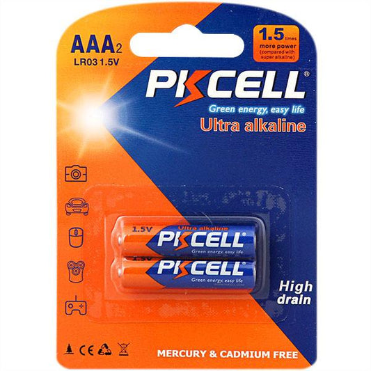 PKCELL LR03 AAA battery 15V Ultra Alkaline 2pcs 1 pack