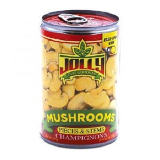 JOLLY MUSHROOMS PIECES & STEMS CHAMPIGNONS 284G Easy Open Can
