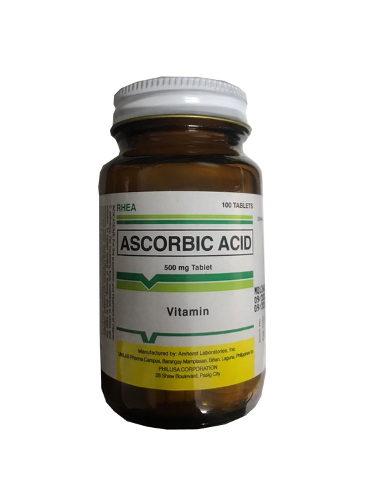 RHEA Ascorbic Acid 500mg 100 tablets 1 bottle