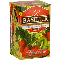 Balisur Ceylon Black Tea Strawberry and Kiwi Foil Enveloped 20 Tea Bags 1 box