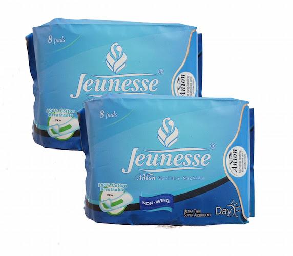 Jeunesse Anion Sanitary Napkins Ultra Thin Super Absorbent Day Pads 23cm 2 packs x 8 pads