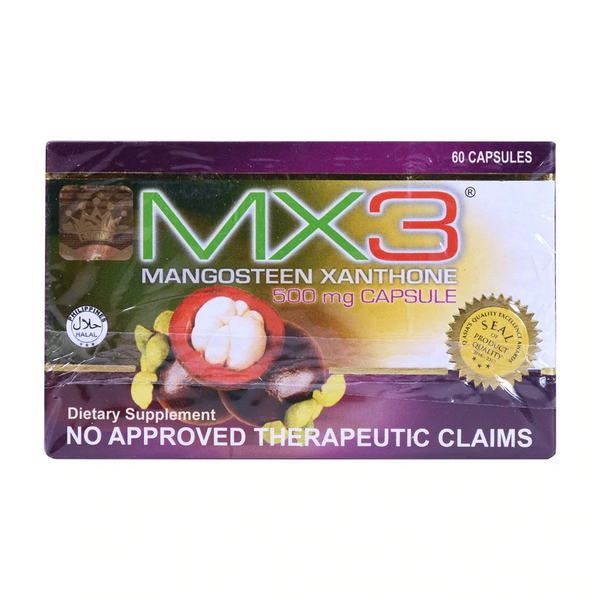 MX3 Mangosteen Xanthone 500mg Capsule 60 Capsules