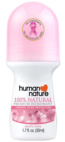 Deodorant RollOn 50ml HAPPY PINK by Human Heart Nature Premium Deodorant for Women