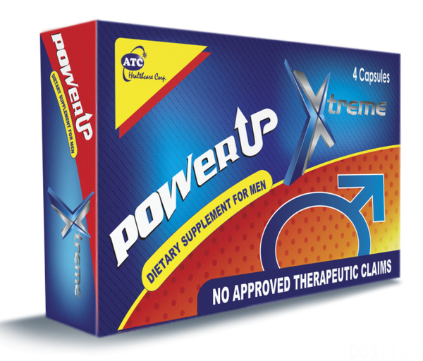 ATC PowerUp Xtreme Dietary Supplement for Men 4 Capsules 1 Box