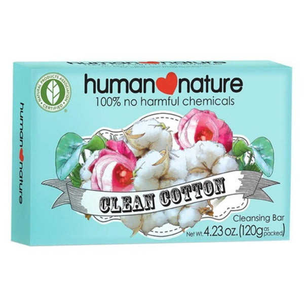 Human Heart Nature 120g Scented Cleansing Bar Soap CLEAN COTTON Body Care Cleansing 120g