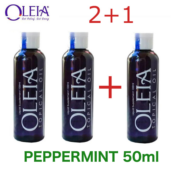 21 Promo Oleia Topical Oil Peppermint 50mL Cetylated Fatty Acid Oil Soothing and Relaxing Oil 3 bottles