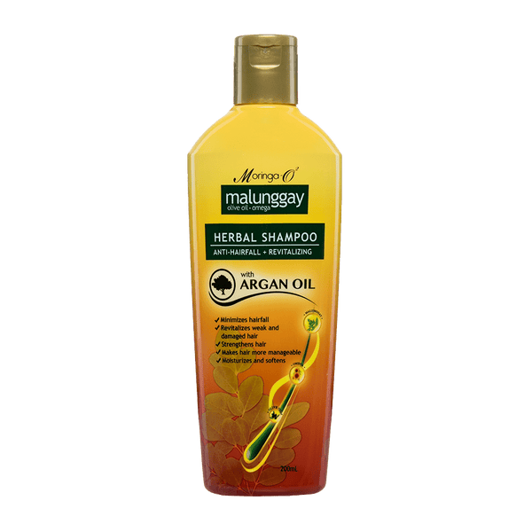 MoringaO2 Malunggay Herbal Shampoo AntiHairfall Revitalizing with Argan Oil 200ml