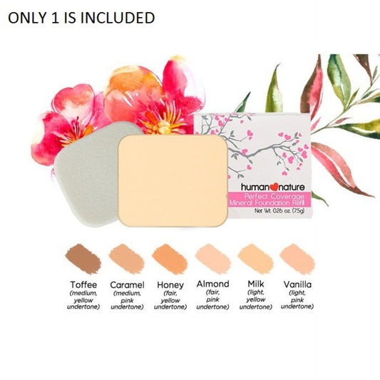 Human Heart Nature Perfect Coverage Mineral Foundation REFILL Vanilla 75g Mineral Makeup 75g