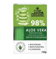LUXE ORGANIX 98 Aloe Vera Natural Soap for Face and Body