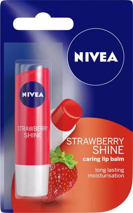 Nivea Lip Balm StrawBerry Shine Lip Care 48g55ml 1pc