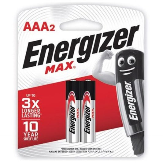 Energizer Max Size AAA Alkaline Battery 2pcs