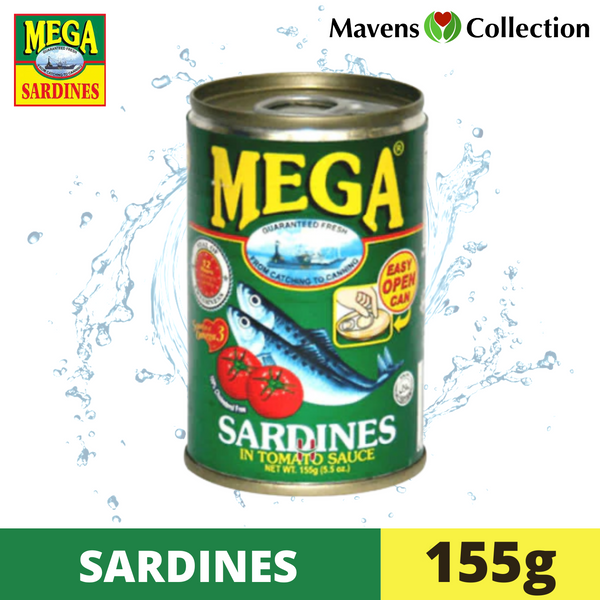 Mega Sardines in Tomato Sauce 155g Green