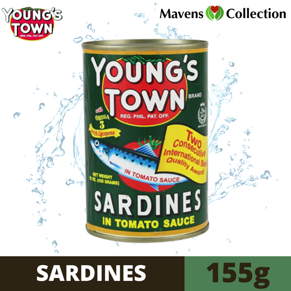 Young's Town Sardines in Tomato Sauce 155g Green
