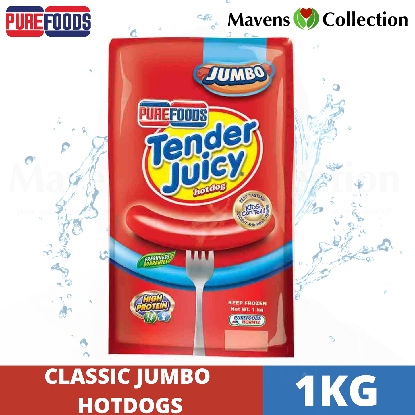 その他 PUREFOODS Tender Juicy Classic 1kg x 2 Purefoods Tender Juicy 1kg Classic Jumbo Hotdogs – Mavens