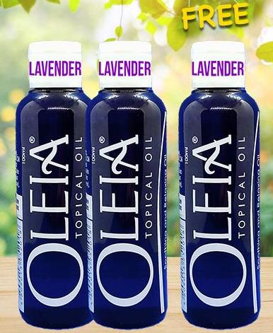2+1 Promo Oleia Topical Oil Lavender 100mL Cetylated Fatty Acid Oil Soothing and Relaxing Oil 3 bottles