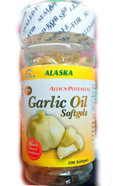 Alaska Garlic Oil Softgels 200 Softgels Effective Natural Antibiotics