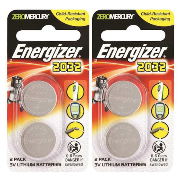 Energizer CR2032 3V Lithium Coin Button Batteries Zero Mercury 4pcs CMOS PC Desktop Laptop Motherboard Battery