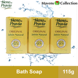 Heno de Pravia ORIGINAL bath soap Jabon Natural 115g x 3 Bars by Mavens Collection