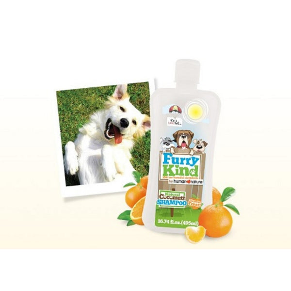 Human Heart Nature 495ml Furry Kind Pet Shampoo TANGERINE TREAT WITH CAP Pet Care 495ml