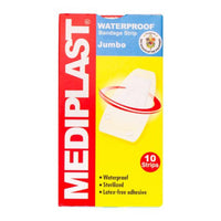 Mediplast Waterproof Bandage Strip Jumbo 1 box 10 Strips