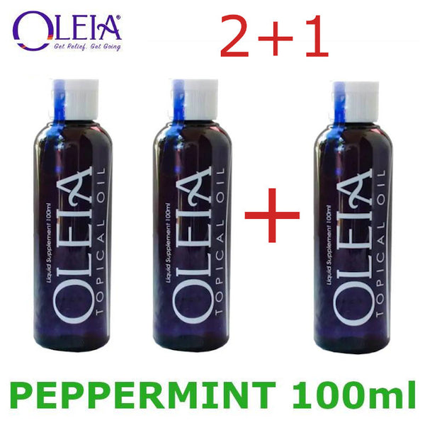 21 Promo Oleia Topical Oil Peppermint 100mL bottles Cetylated Fatty Acid Oil Soothing and Relaxing Oil 3 bottles