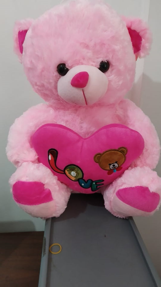 Teddy Bear stuff toy with heart valentines gift pink 16 inches