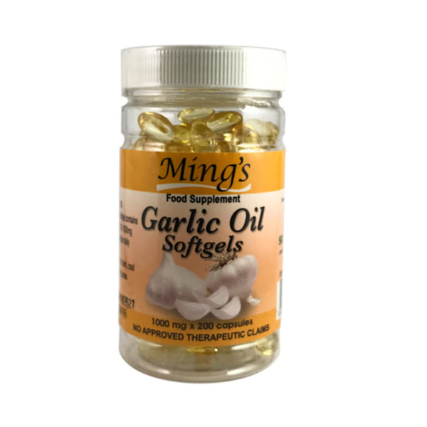 Mings Garlic Oil Softgel Capsule 1000 mg x 200 capsules 1 bottle
