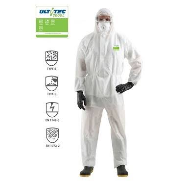 ULTITEC 1000L - Dust & Liquid Spray Protective Clothing Disposable Coverall