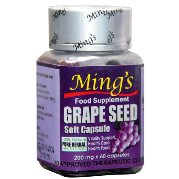 Mings Grape Seed Softgel Capsule 200 mg x 60 capsules 1 bottle