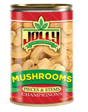 JOLLY MUSHROOMS PIECES & STEMS CHAMPIGNONS 284G Easy Open Can